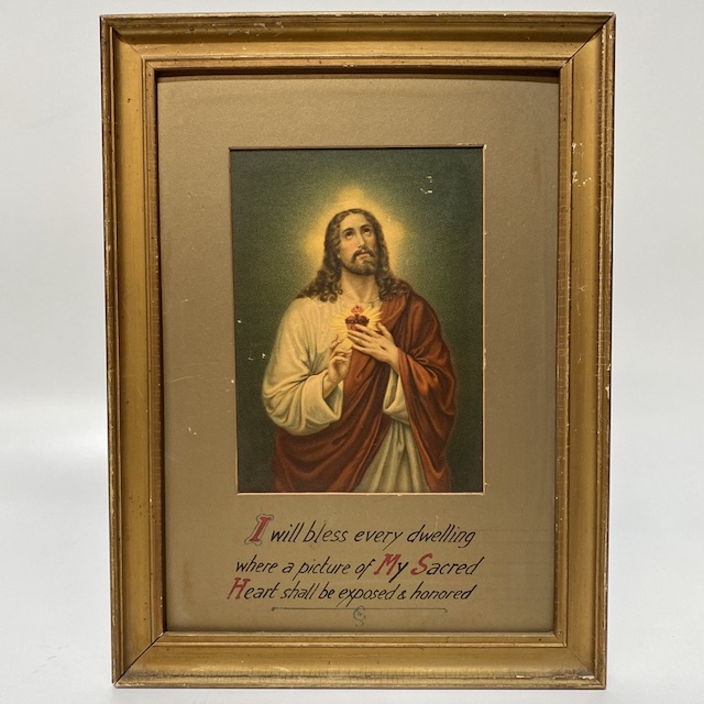ARTWORK, Religious - Portrait of Jesus in Gold Frame A3 (no glass)